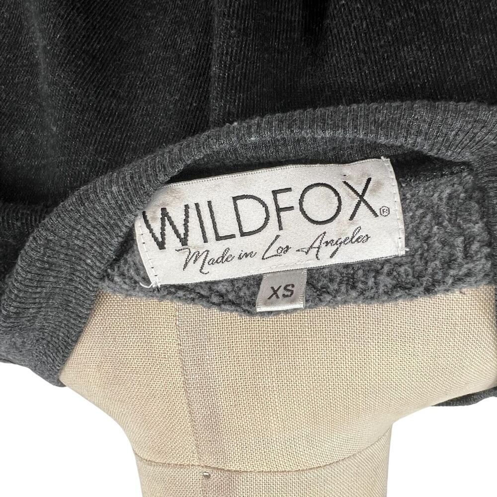 Wildfox Monday Mourning Sweatshirt Pullover Top Fleece Black Gray Size XS - Picture 8 of 10